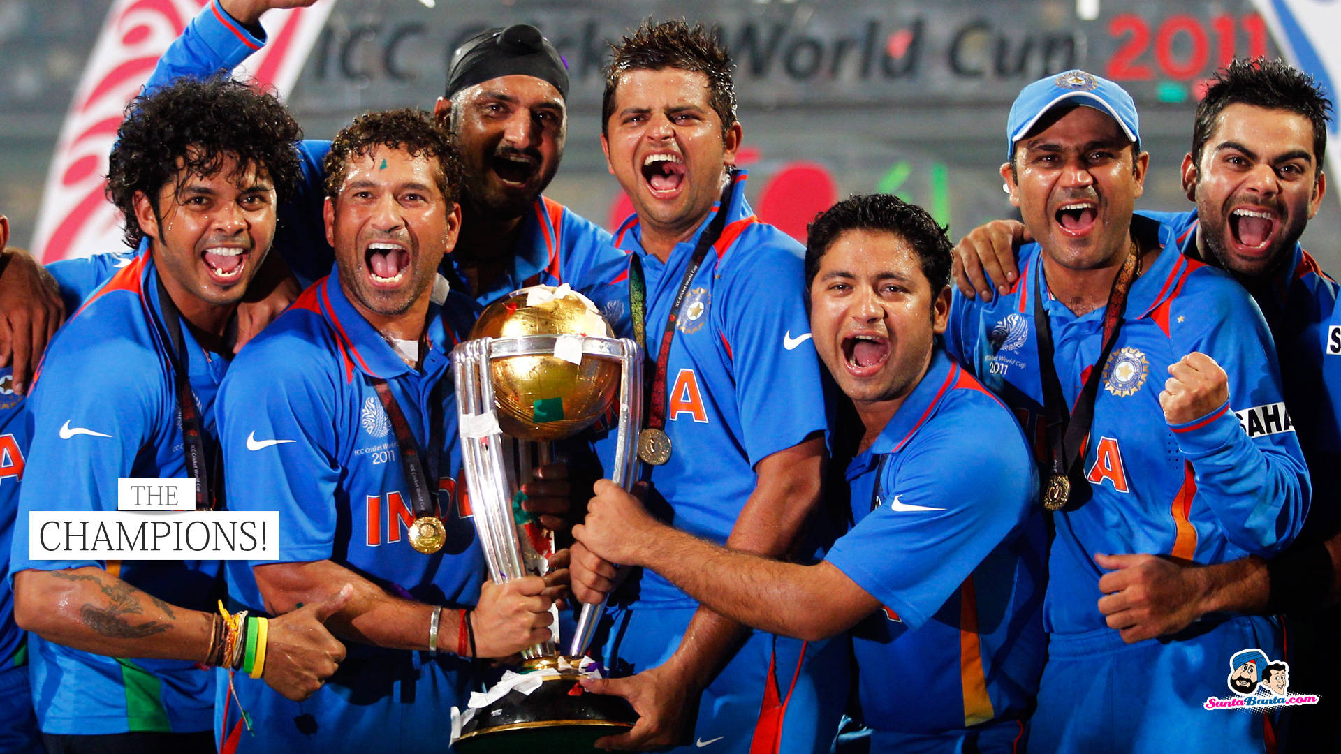 Download Indian Cricket World Cup Finals Trophy Wallpaper 