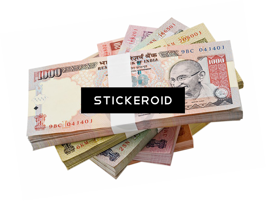 Indian Currency Bundles Watermark PNG