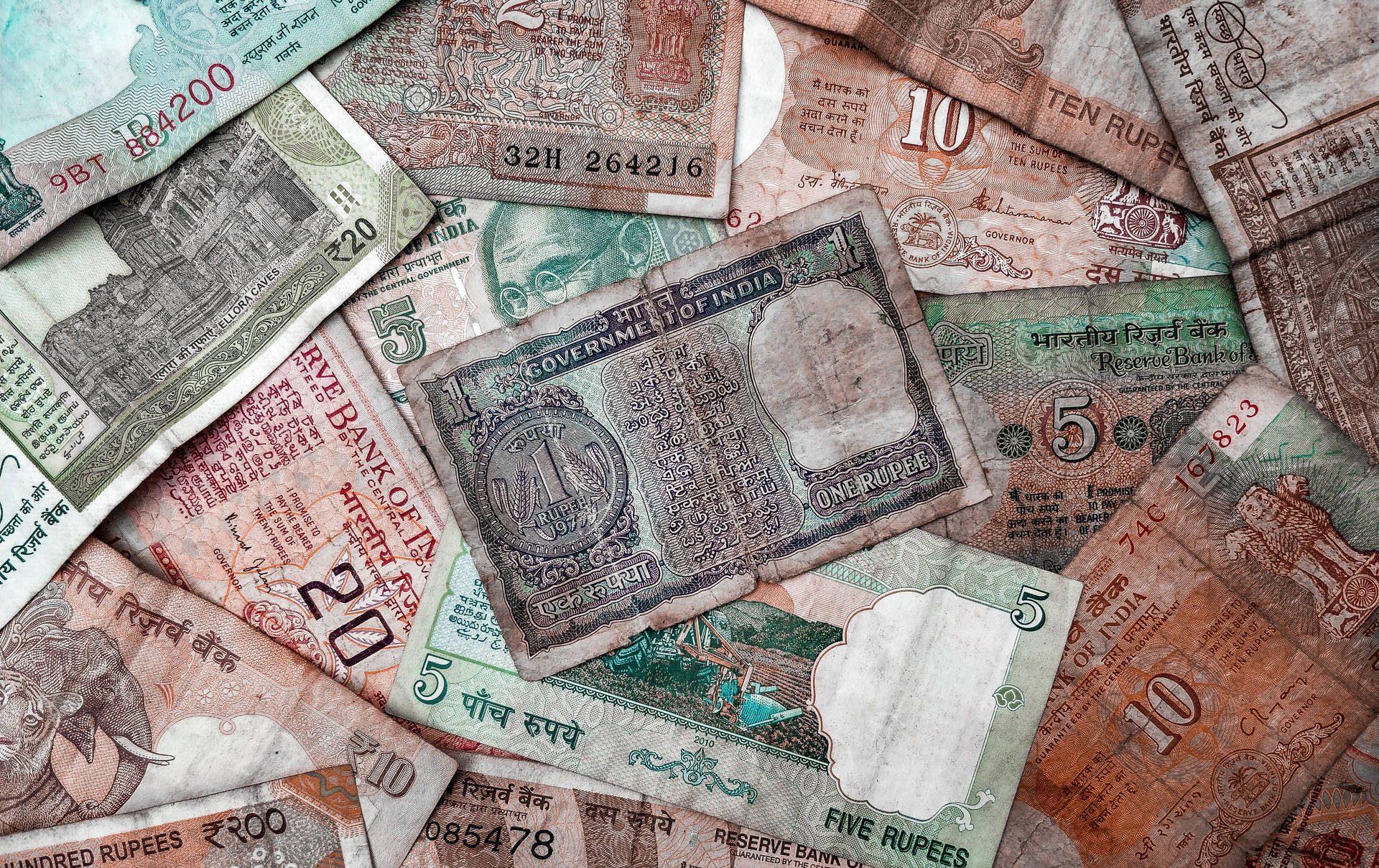 Indisk valuta gamle og beskidte Wallpaper