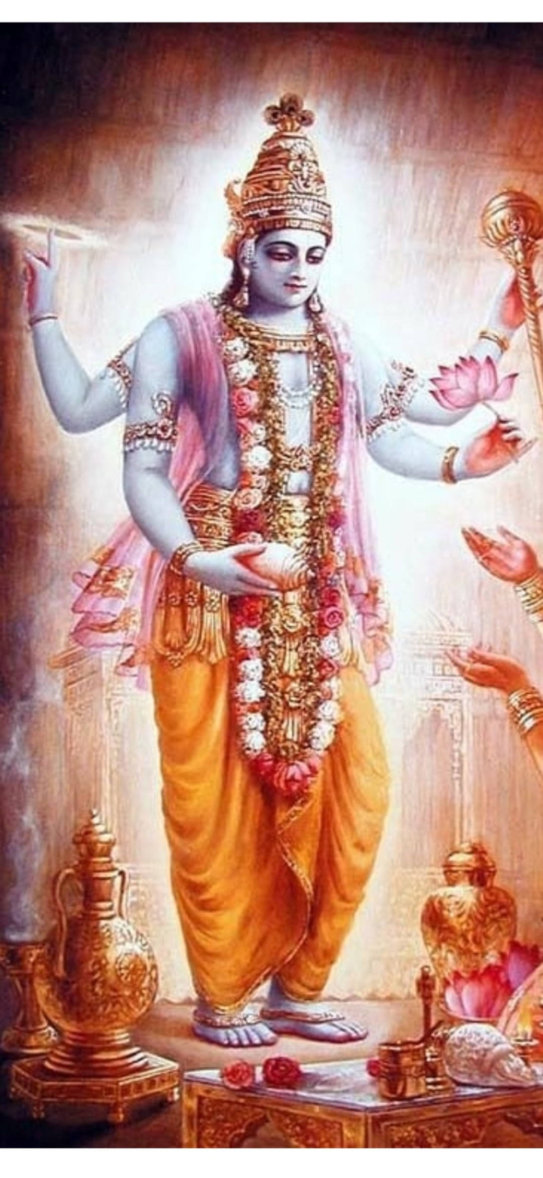 Indian Deity Vishnu Eighth Avatar Wallpaper