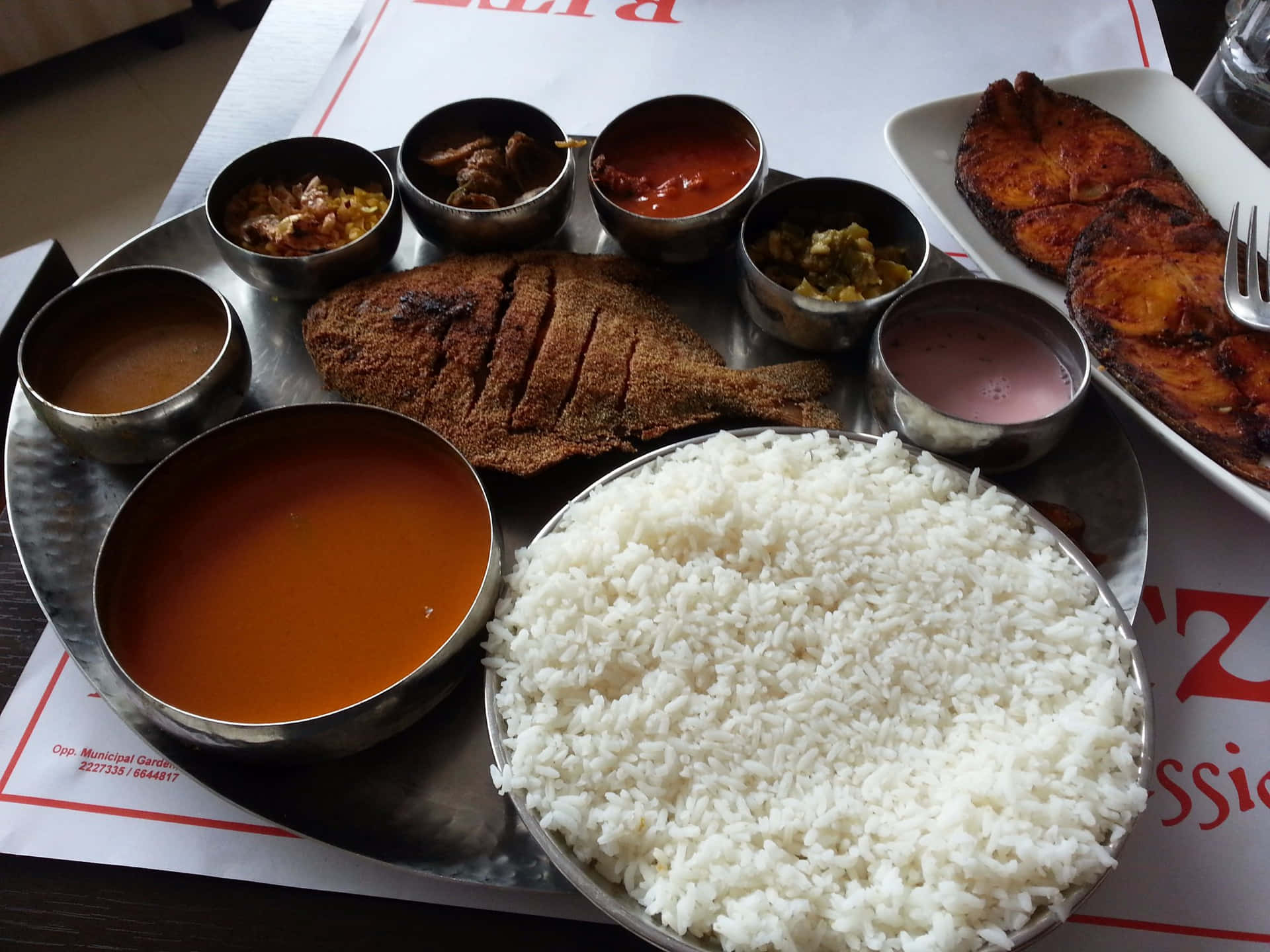 Indian Fish Thali Meal Wallpaper