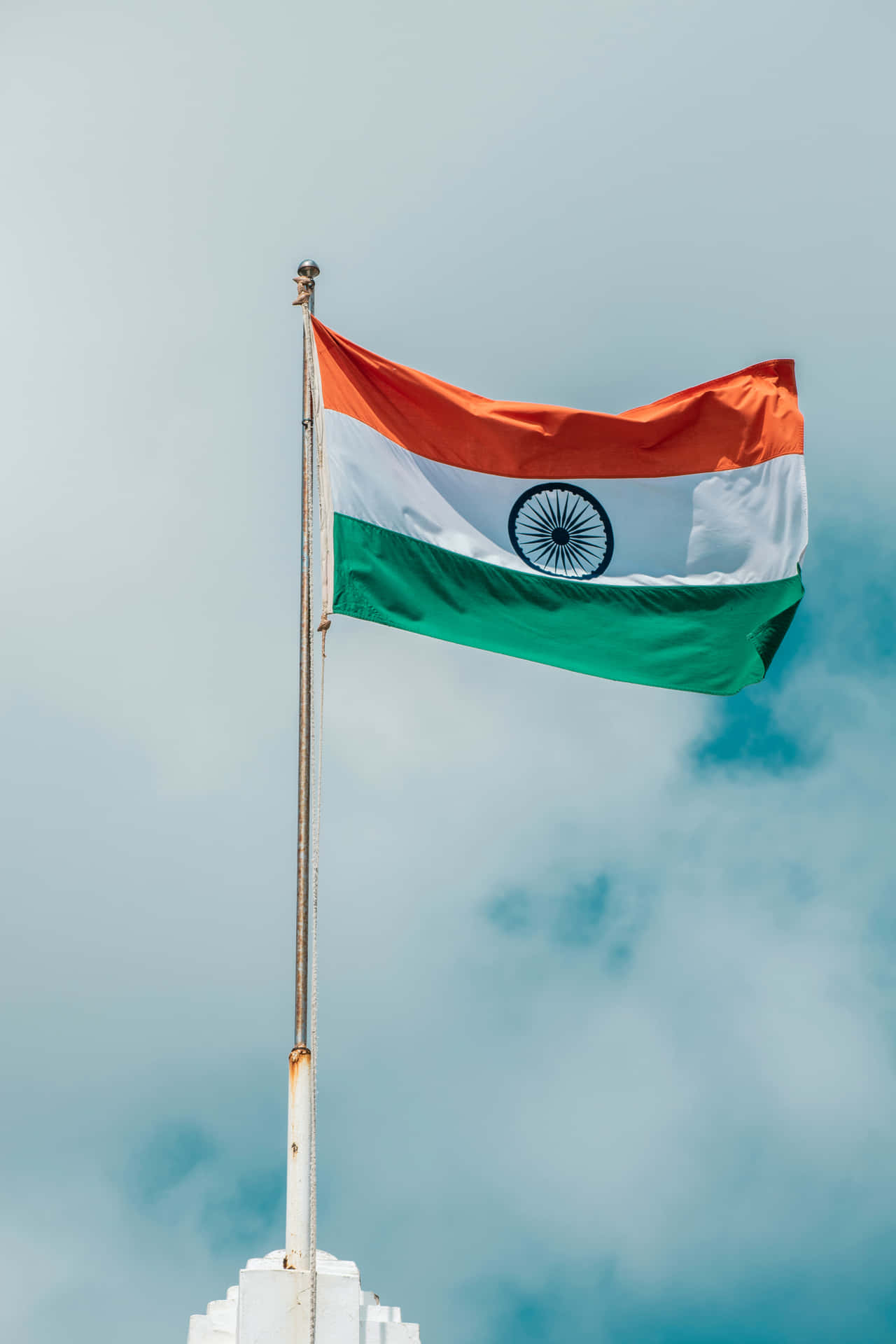 Feiernsie Indiens Nationalflagge