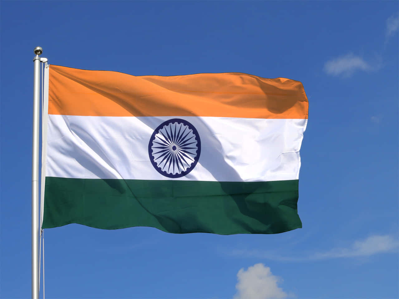 Dienationalflagge Indiens - Symbolisiert Einheit In Vielfalt.