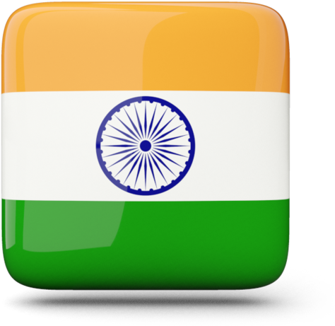 Indian Flag Button Icon PNG