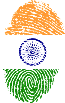 Indian Flag Fingerprint Pattern PNG
