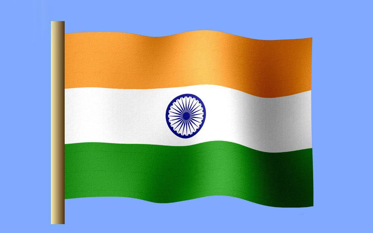 Indian Flag Hd Emoji Blue Background