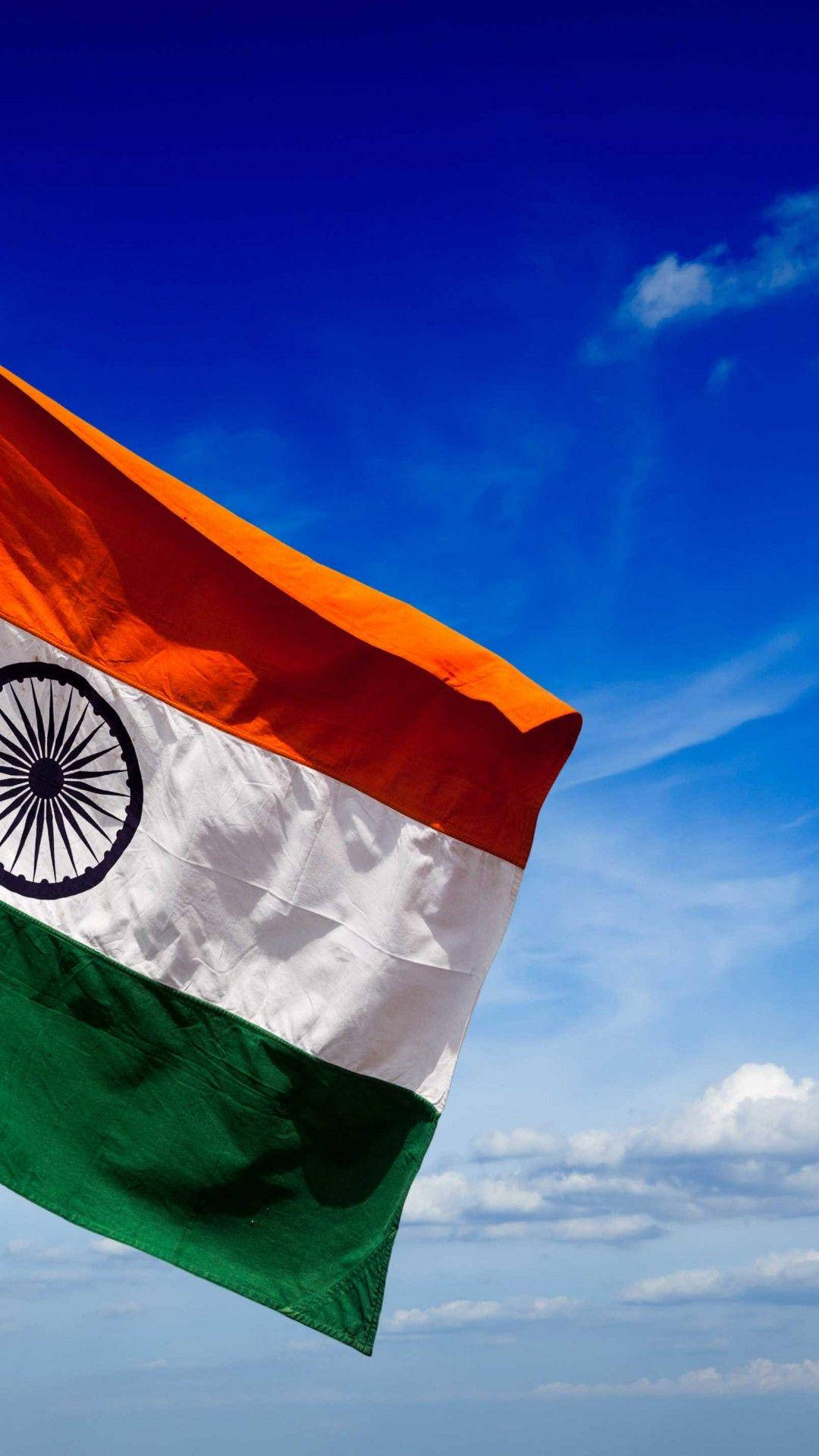 Download Indian Flag Hd Half Shot Wallpaper 