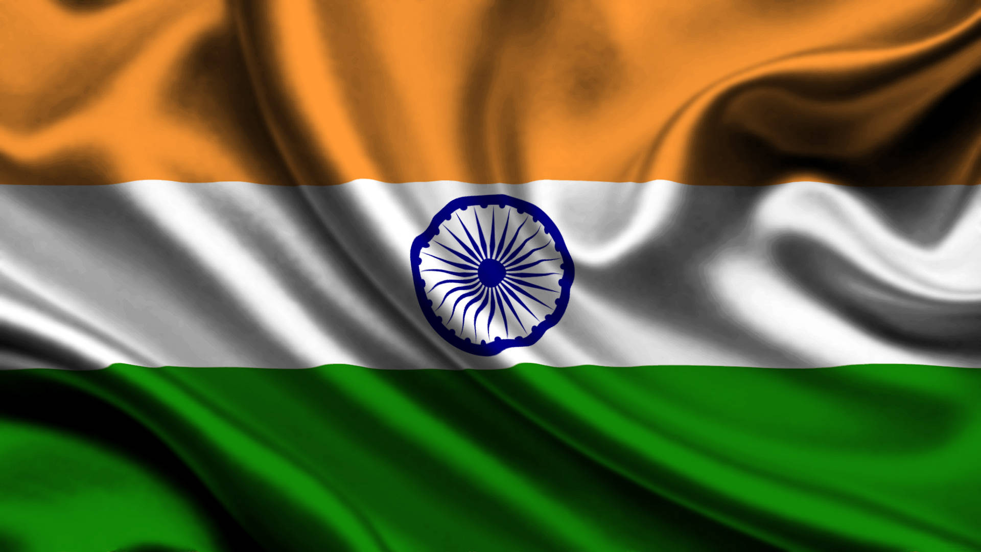 Indian Flag Made Out Of Silk Background