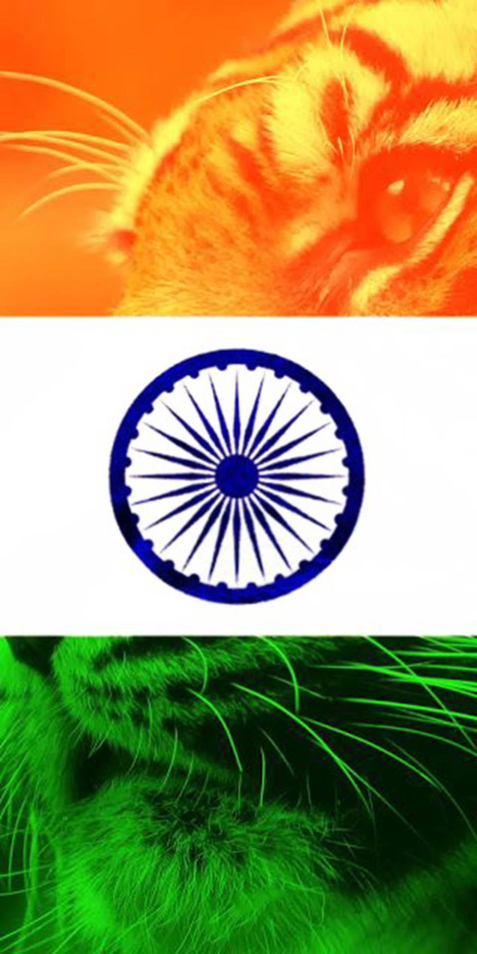 Indian Flag Mobile With Tiger