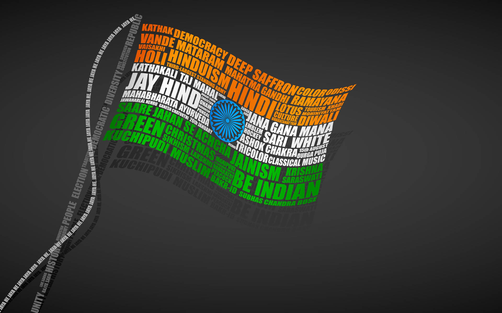 Indian Flag Typography