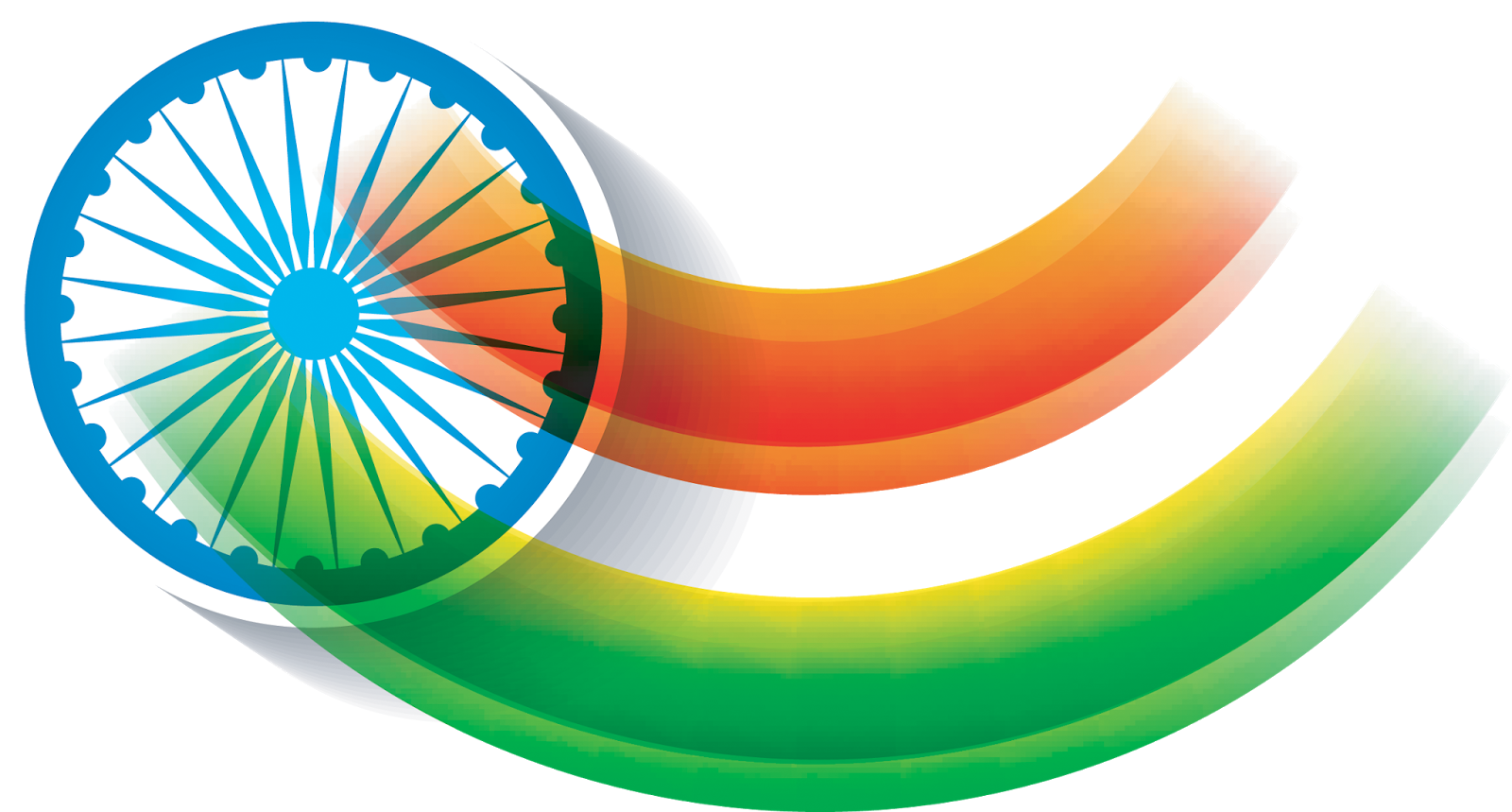 Indian Flag Wave Graphic PNG