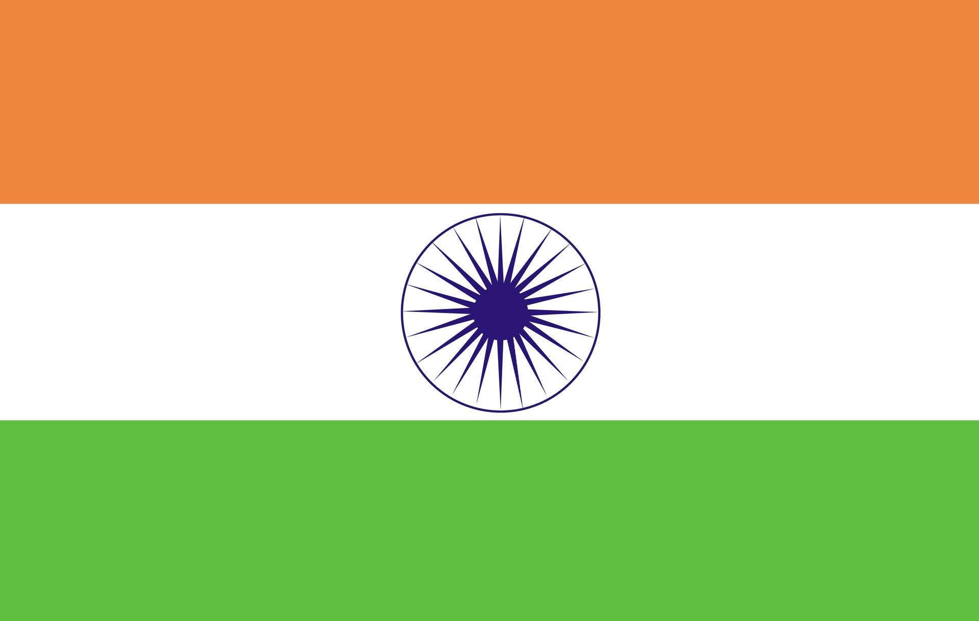 Indian Flag With Simple Design