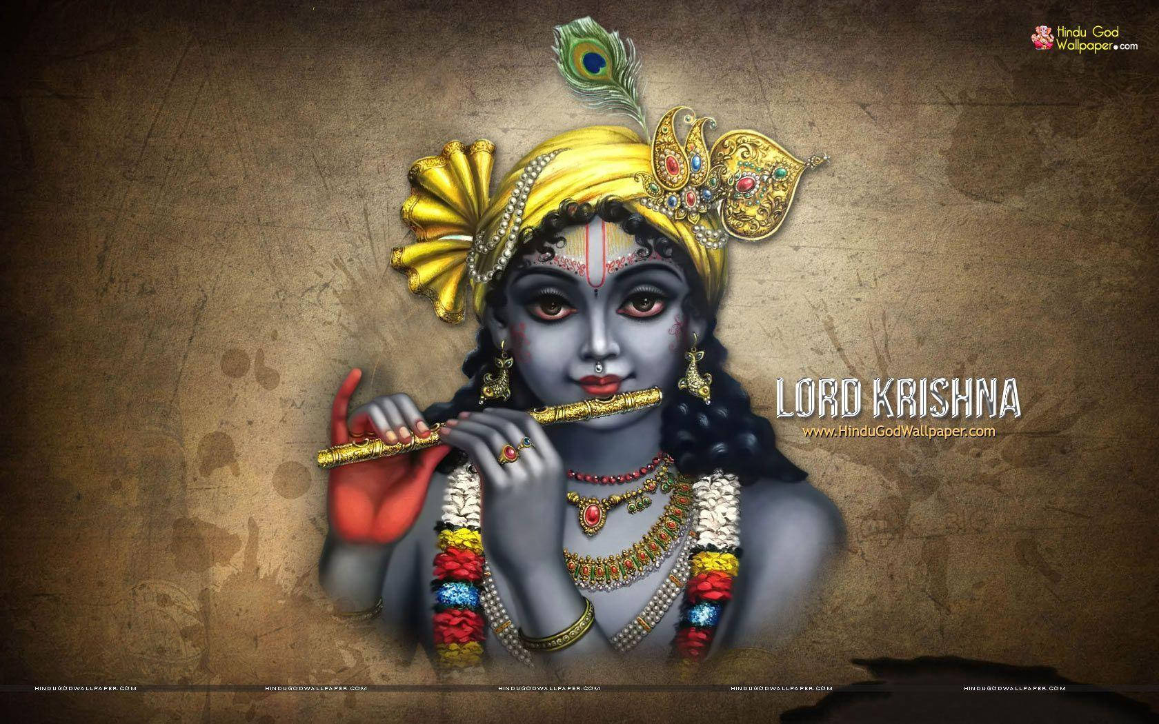 Indian God Krishna Desktop Wallpaper