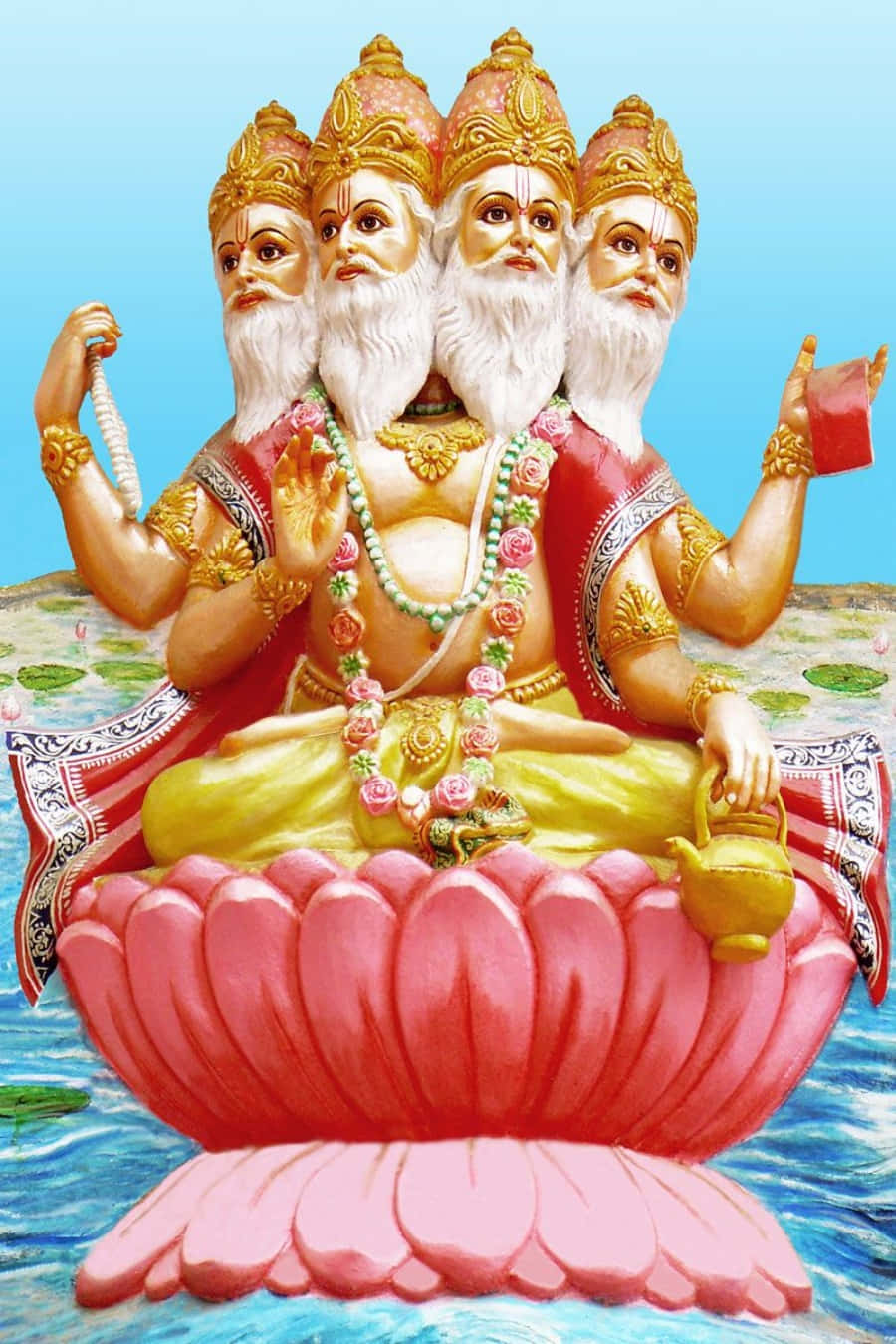 Lord Ganesha In A Lotus