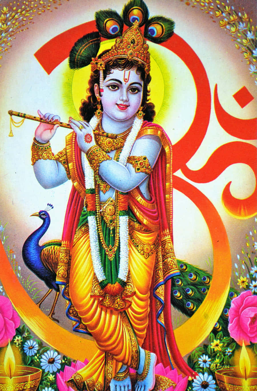 Lord Krishna Playing The Flute