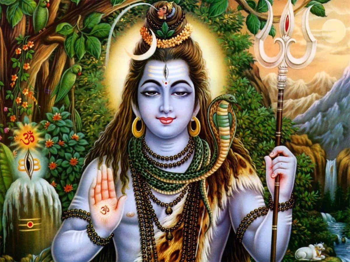 Lord Shiva With A Snake In His Hand