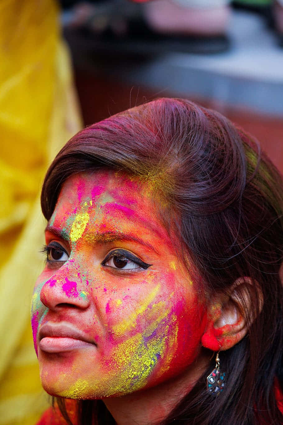 Indian In Holi Festival Of Color Wallpaper