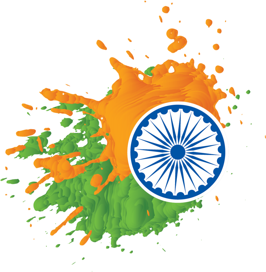 Download Indian Independence Day Ashoka Chakra Splash | Wallpapers.com