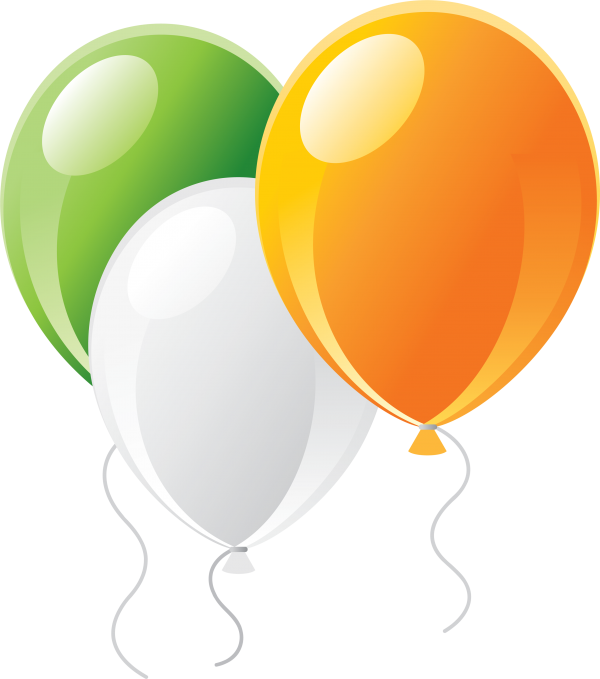 Indian Independence Day Celebration Balloons PNG