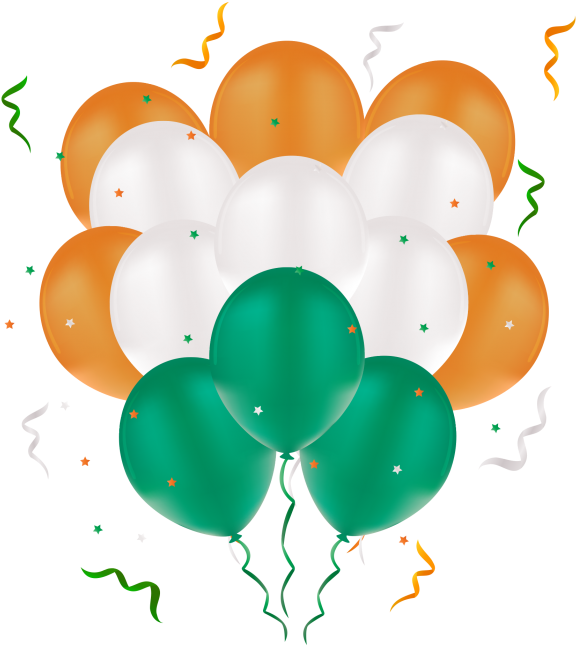 Indian Independence Day Celebration Balloons PNG
