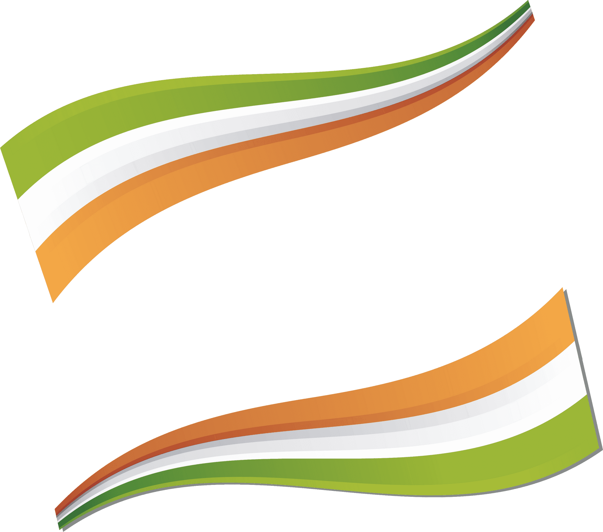 Indian Independence Day Flag Ribbon PNG