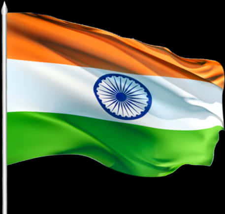 Indian National Flag Waving PNG