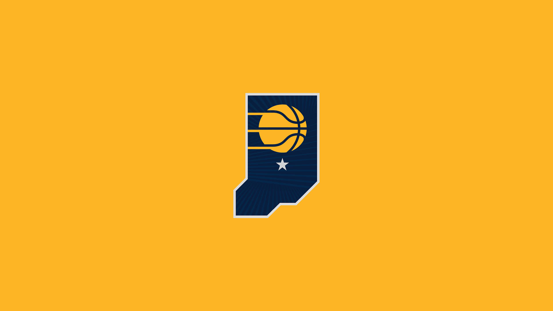 Indian Pacers State Minimalist Logo Wallpaper