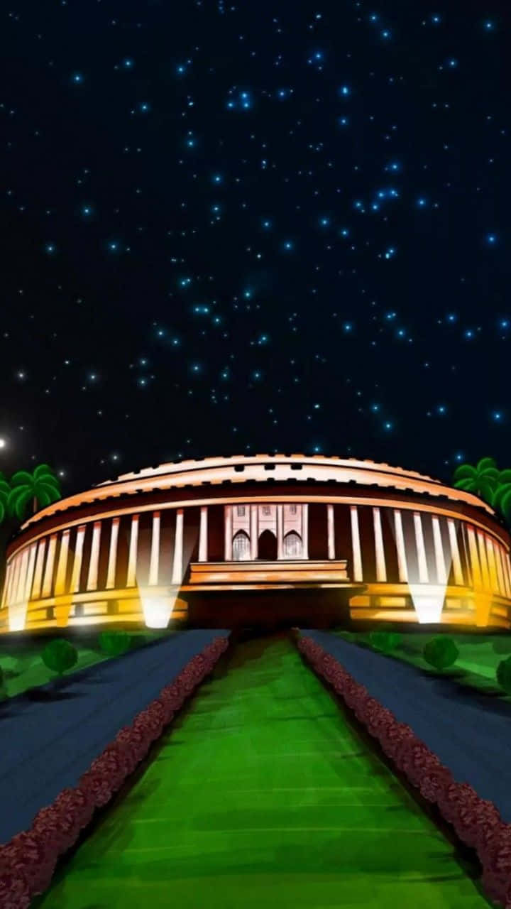 Download Parliament Buildings In India - Home of Democracy Wallpaper |  Wallpapers.com