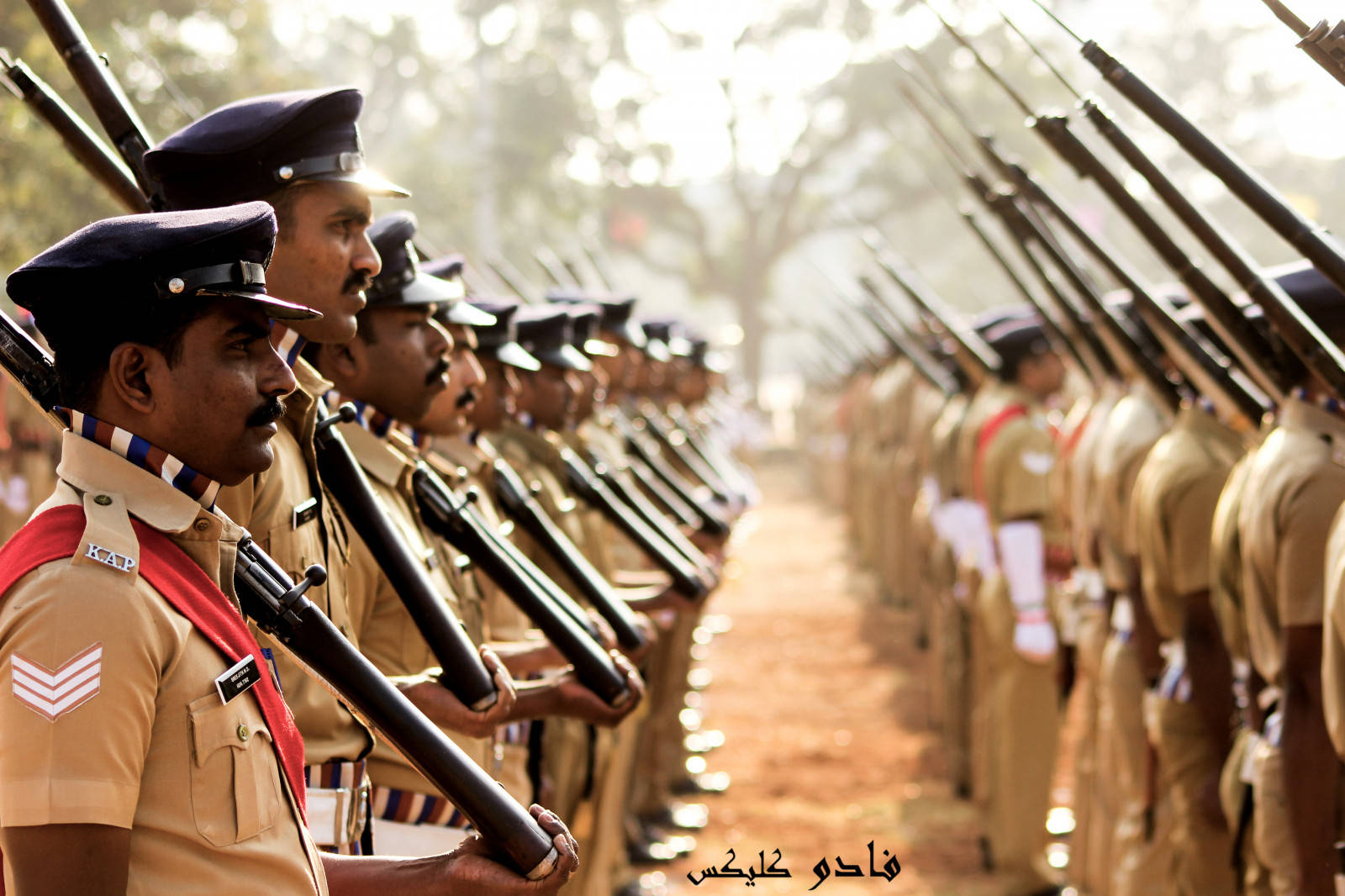 Indian Police Forming Ranks