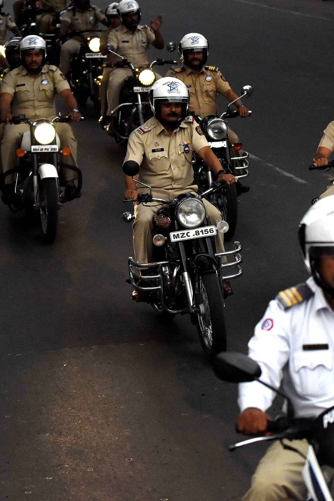 Indian Police On Motorcycles