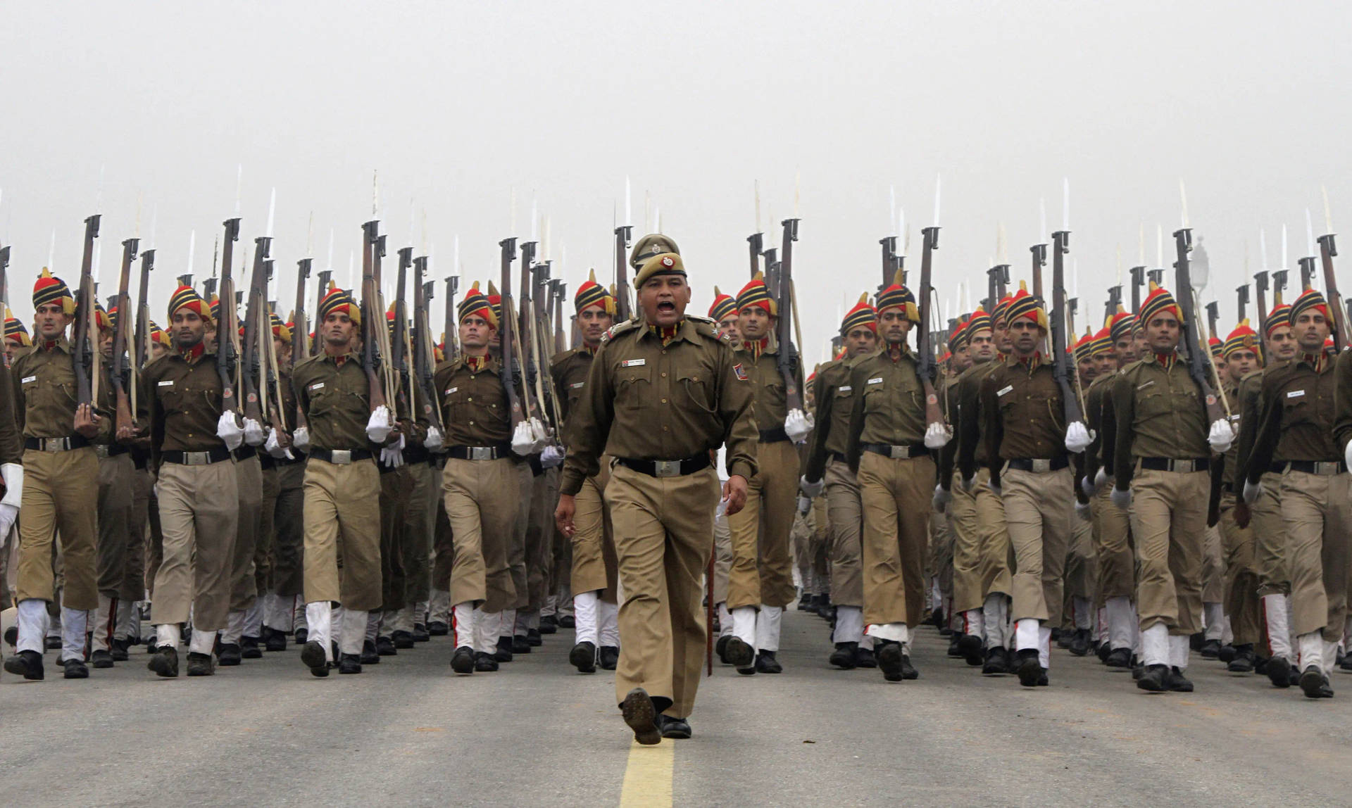 Indian Police On Parade