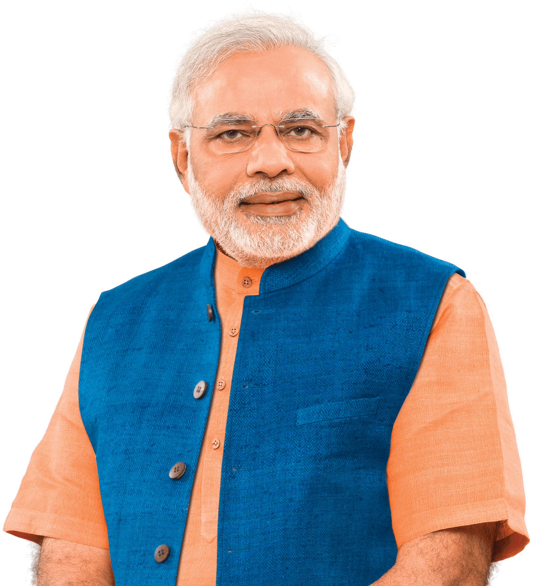 Indian Prime Ministerin Traditional Attire PNG