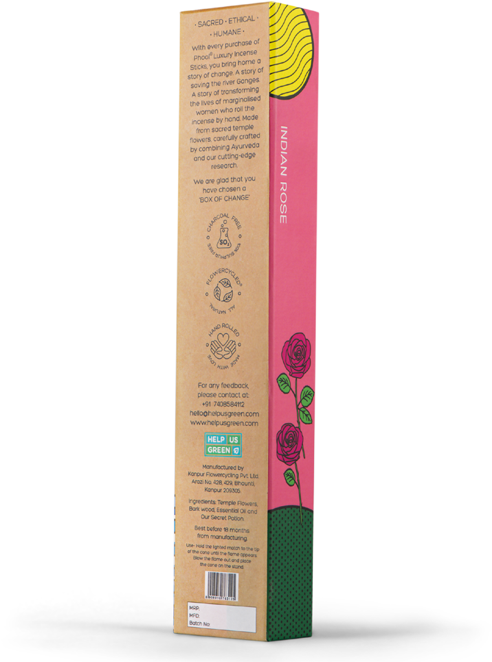 Indian Rose Incense Sticks Packaging PNG