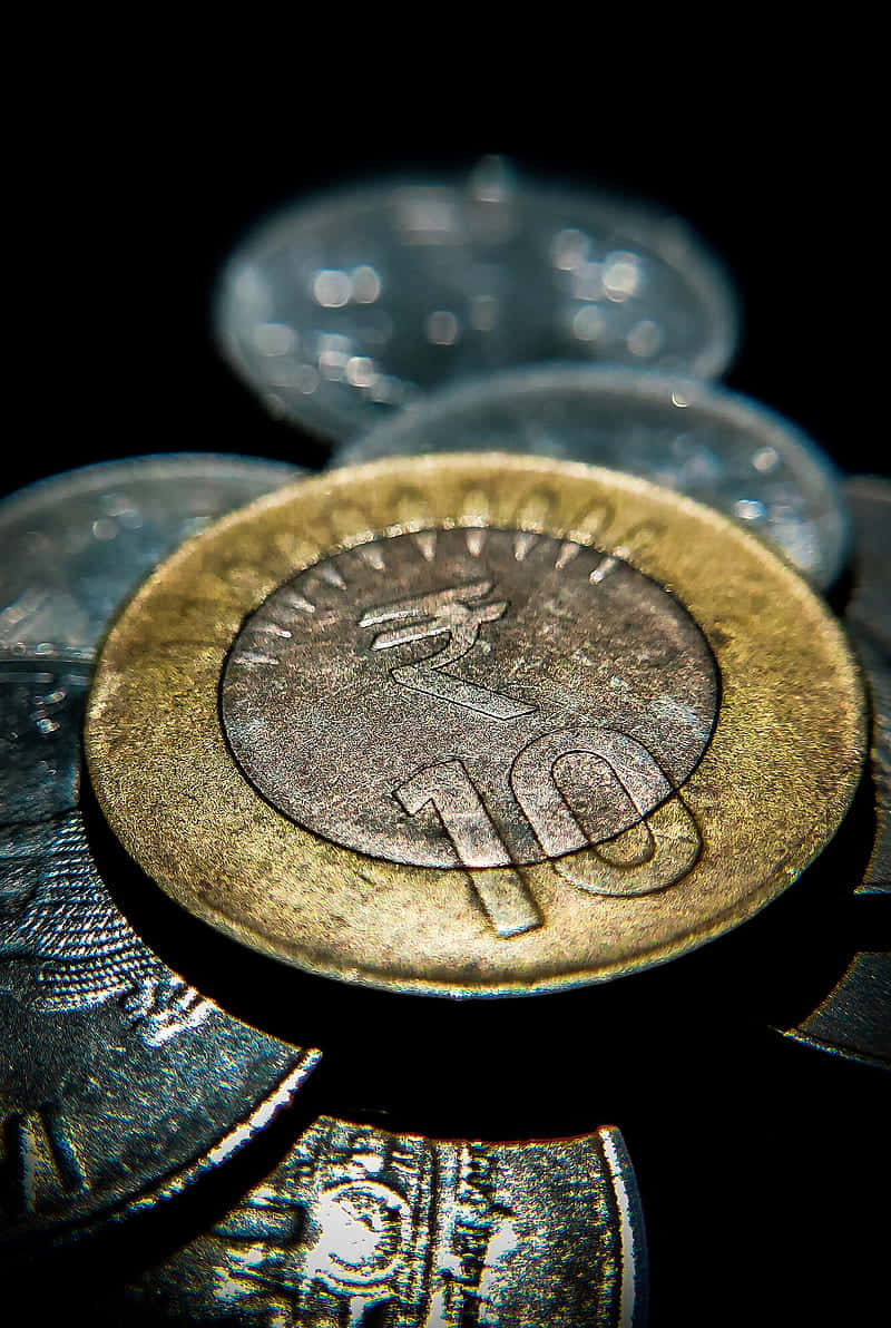 Monedade La Rupia India. Fondo de pantalla