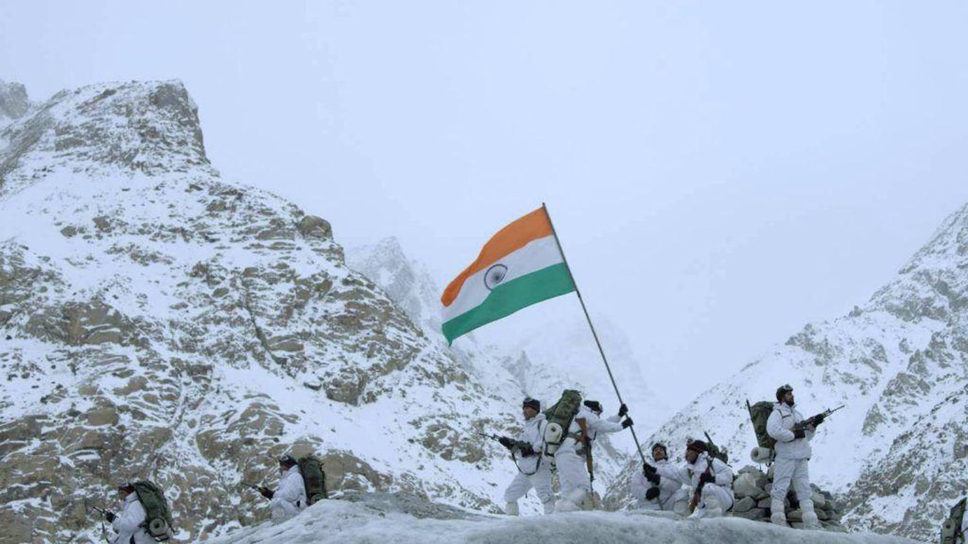 Indian Soldiers At Galwan Valley Wallpaper