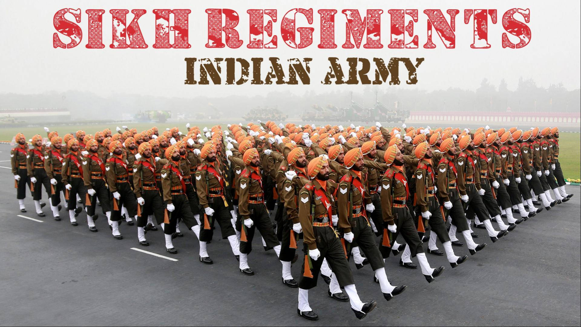Indian Soldiers Of The Sikh Regiment Wallpaper
