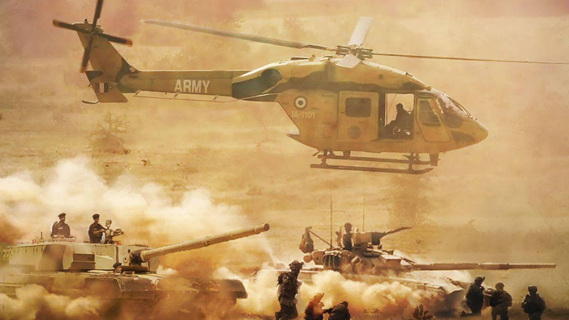 Indian Soldiers On Arjuns And Dhruvs Wallpaper