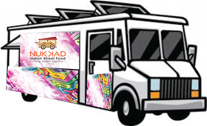Indian Street Food Truck Graphic PNG