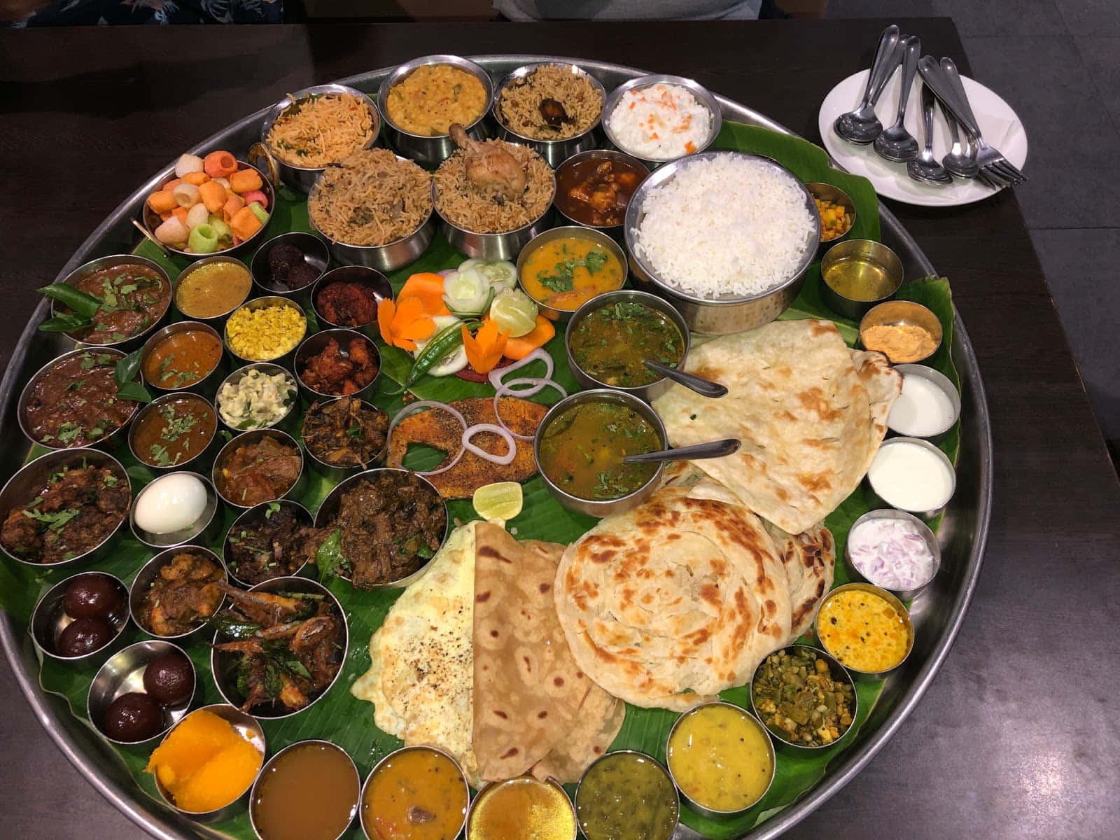 Download Indian Thali Feast Wallpaper | Wallpapers.com