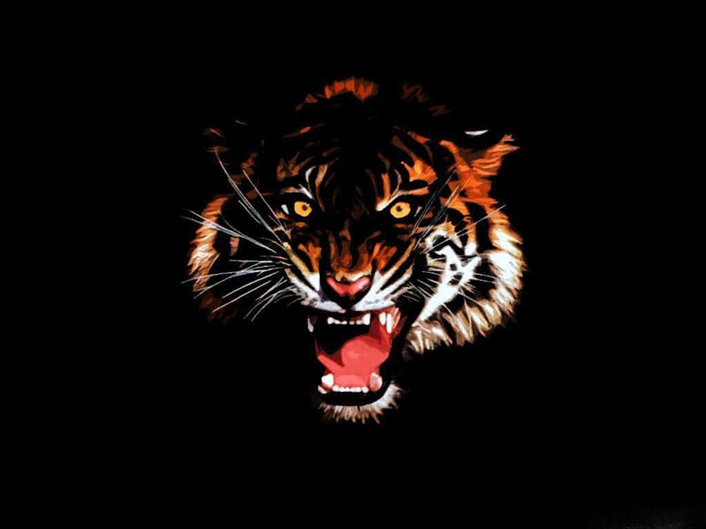 Indian Tiger Angry Background