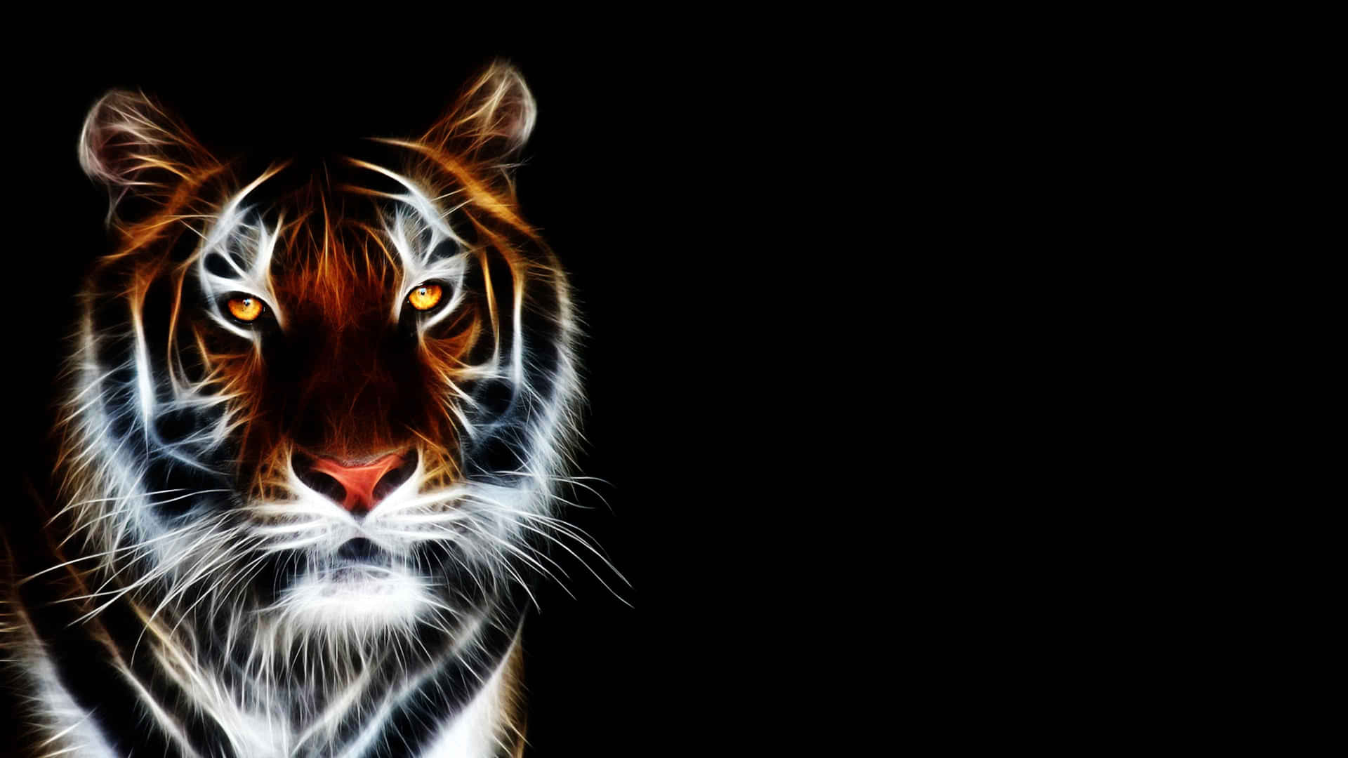 Indian Tiger Face Art Picture