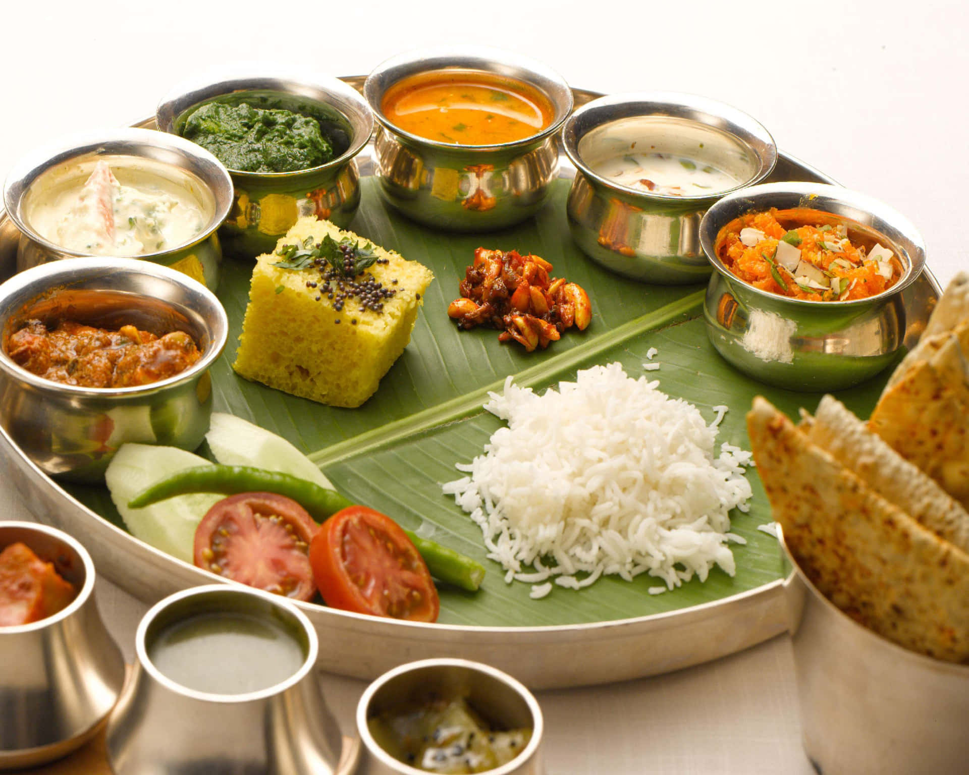 Indian Vegetarian Thali Platter.jpg Wallpaper