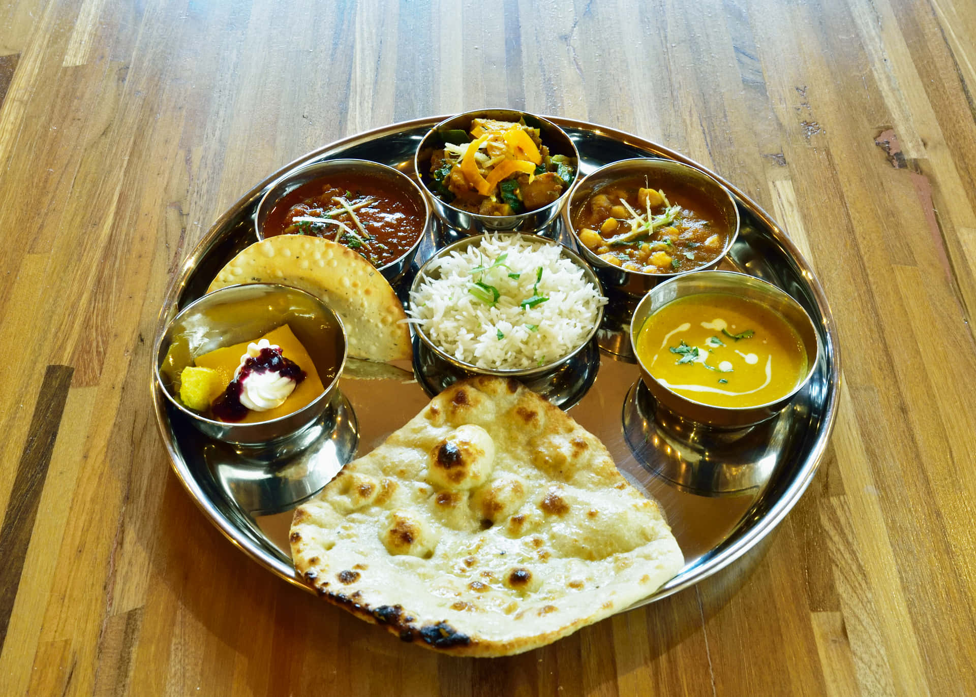 Indian Vegetarian Thali Platter.jpg Wallpaper