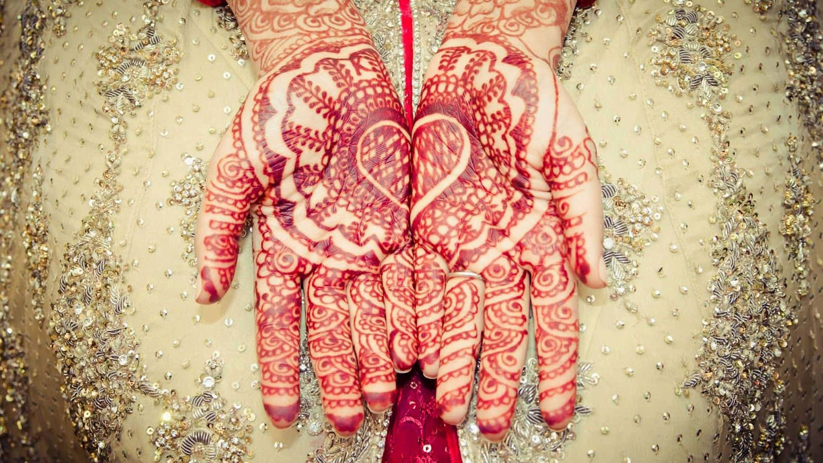 A Bride With Henna On Her Hands