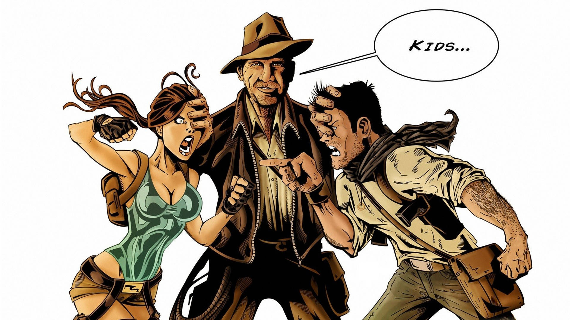 Indiana Jones Film Characters Wallpaper