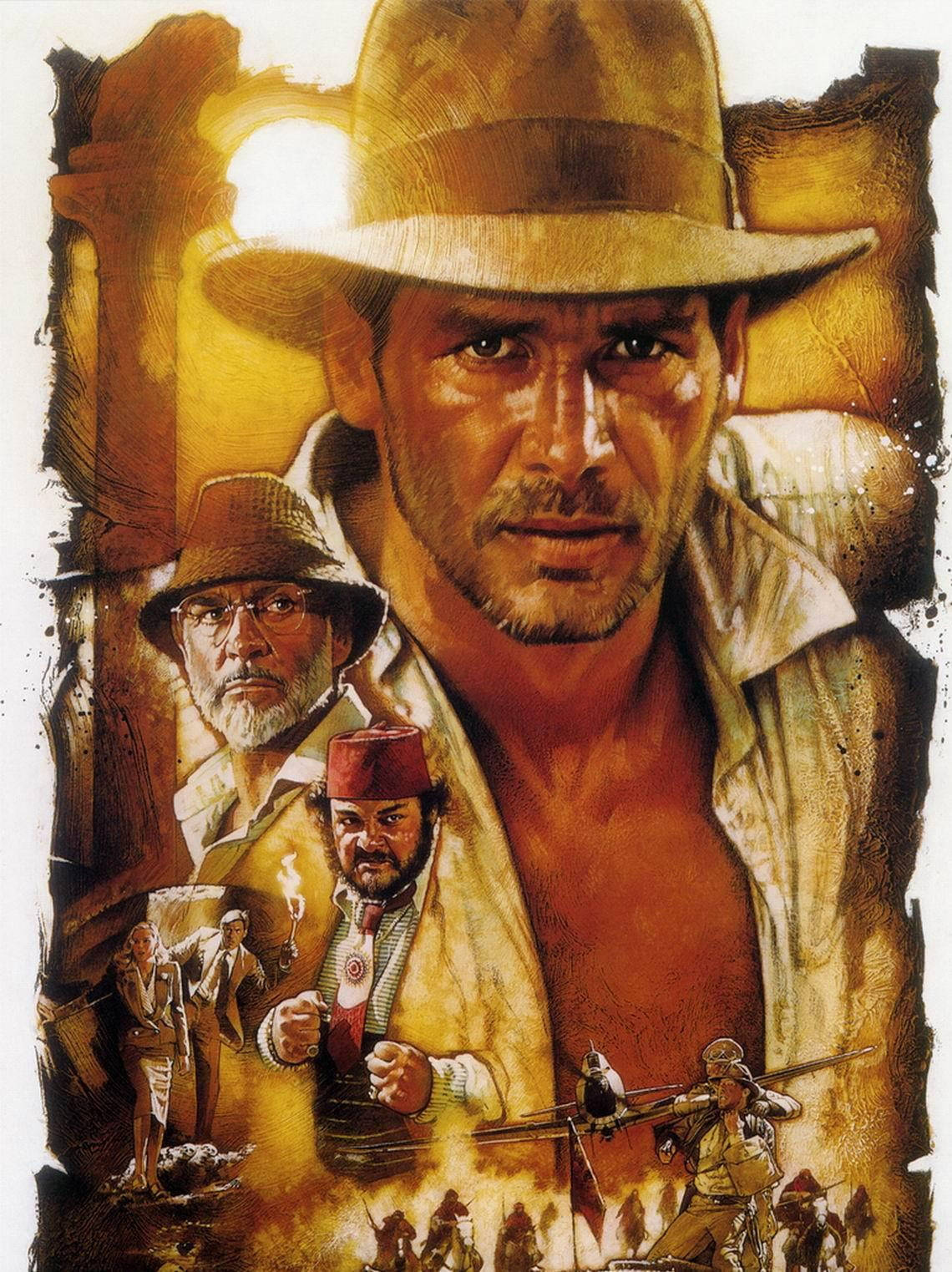 Indiana Jones Vintage Filmplakat Wallpaper