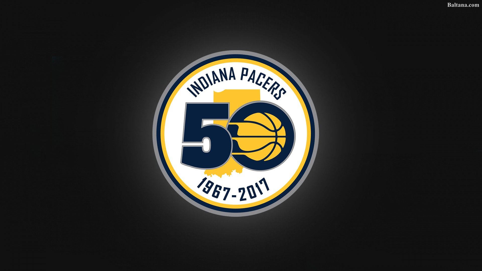 Indiana Pacers Fiftieth Anniversary Logo Wallpaper
