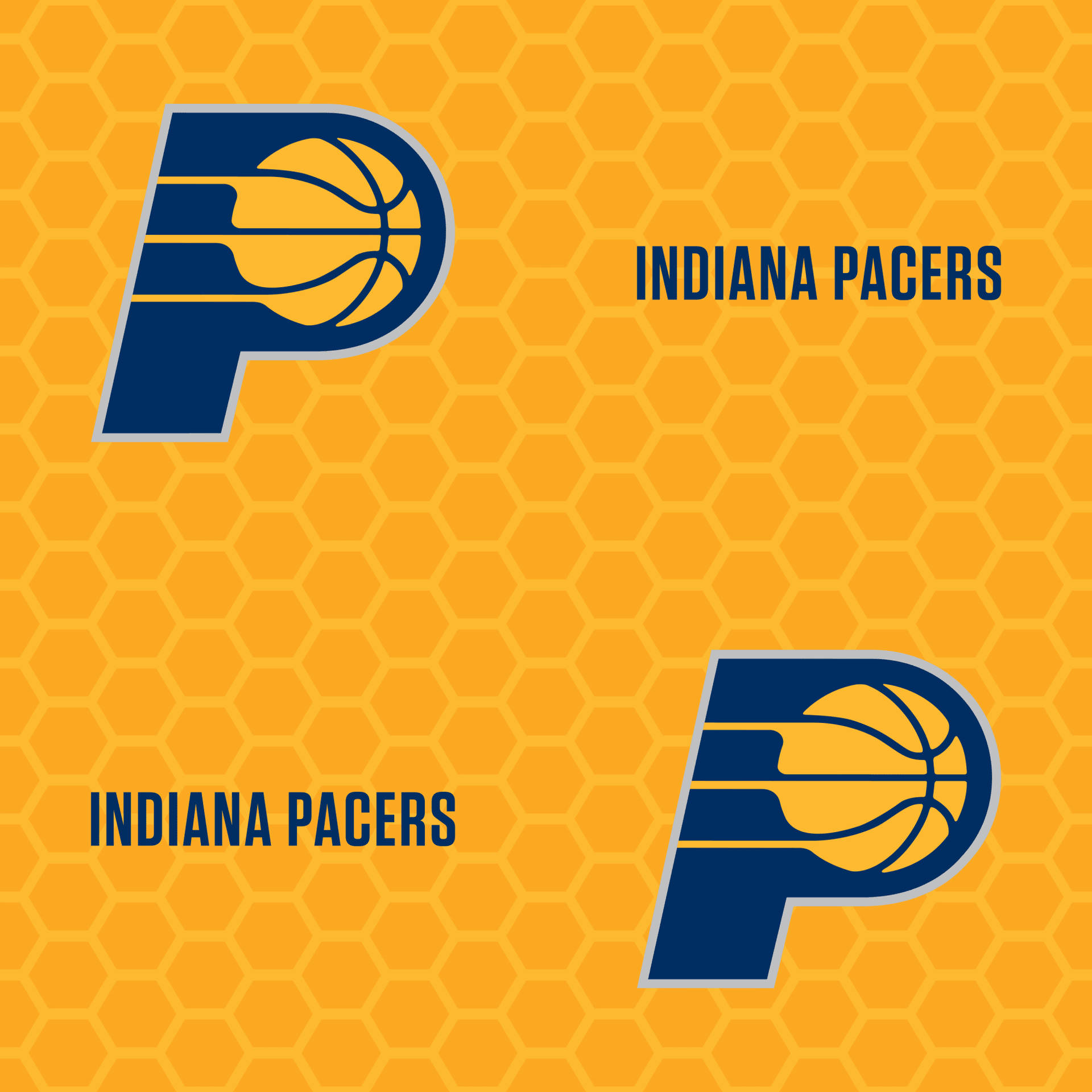 Indiana Pacers Hexagon Logo Wallpaper