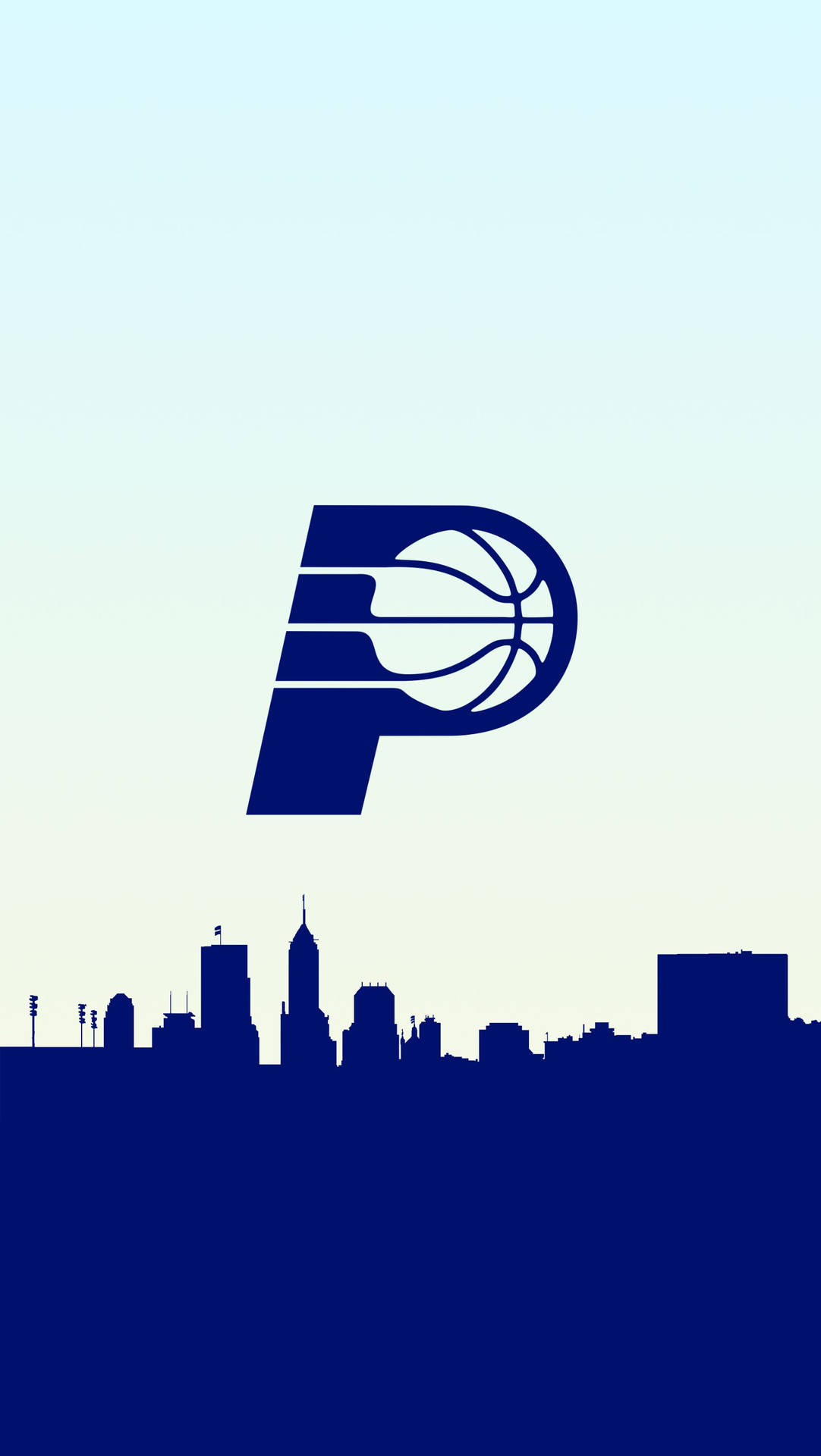Indiana Pacers Monochrome Logo Wallpaper