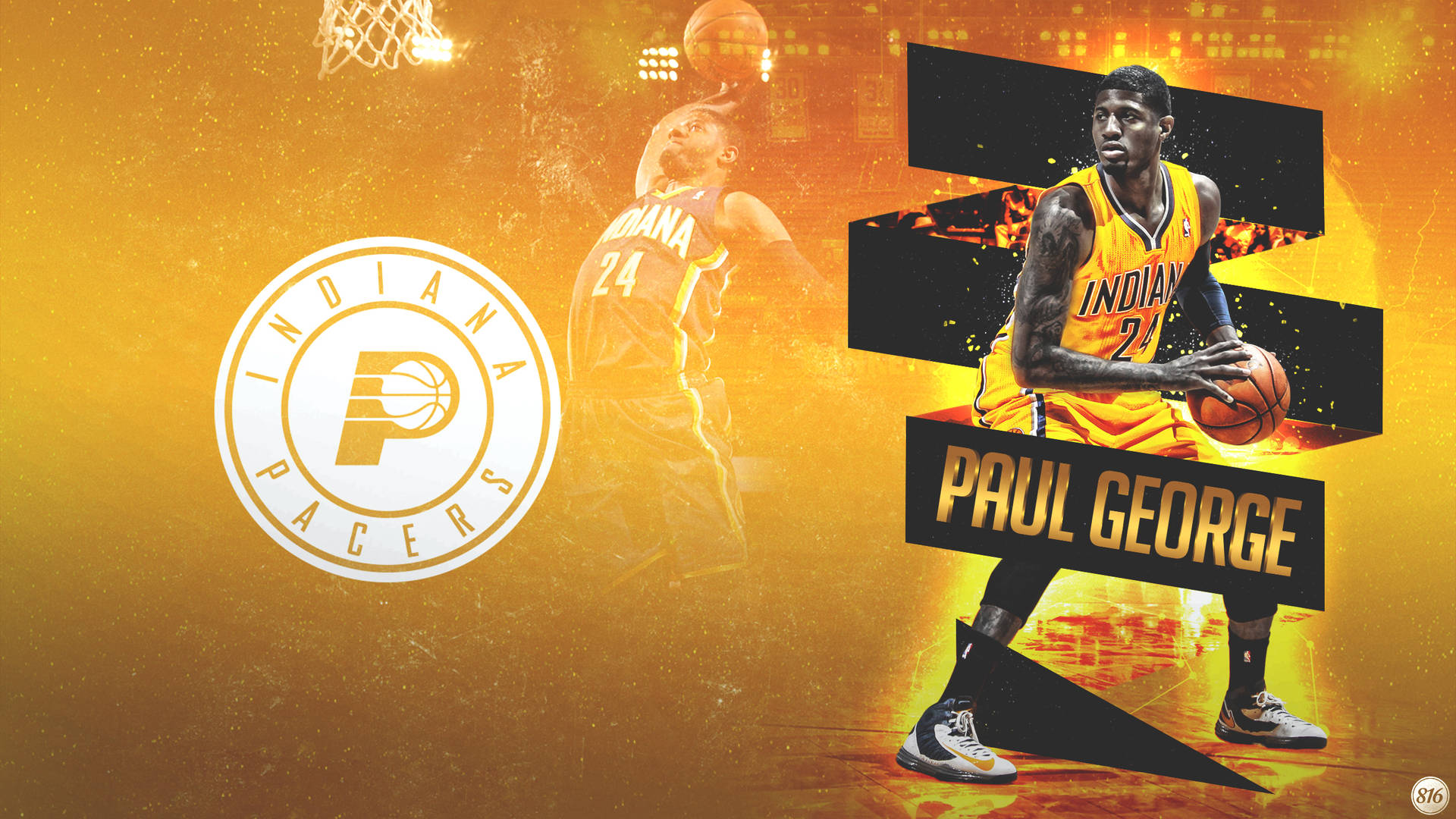 Indiana Pacers Paul George Jersey Wallpaper